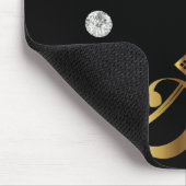 Tapis De Souris Twirl d'or sur noir avec diamant | (Coin)