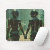 Tapis De Souris Two Androids Hand-in- Hand Mousepad (Avec souris)