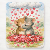 Tapis De Souris Two Mice Under a Cloud of Hearts (Devant)