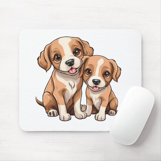Tapis De Souris TWO PUPPIES Mouse Pad (Avec souris)
