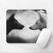 Tapis De Souris Two wolves facing each other (Avec souris)