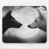 Tapis De Souris Two wolves facing each other (Devant)