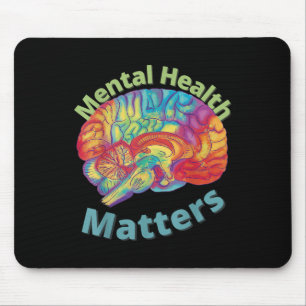 Tapis De Souris Tye Dye Santé Mentale S Cerveau Humain Sensibilisa