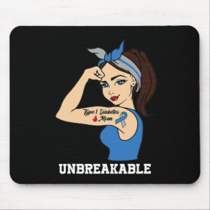 Tapis De Souris Type 1 diabète maman incassable Guerrier Sensibili