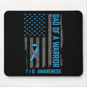 Tapis De Souris Type 1 Sensibilisation au diabète T1D Papa of Warr