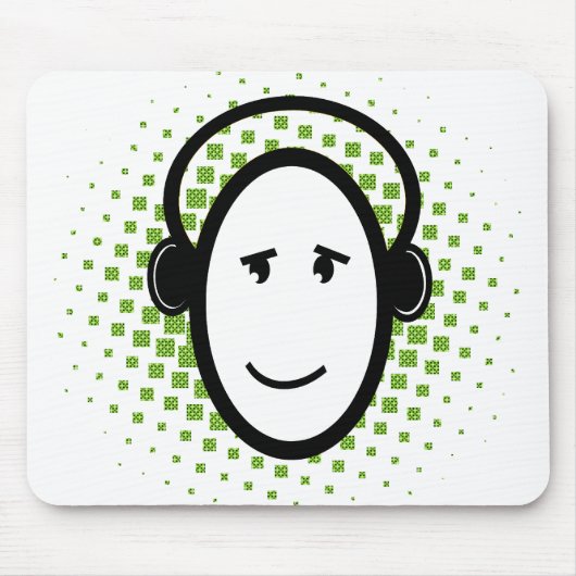 Tapis De Souris Type heureux du DJ (Devant)