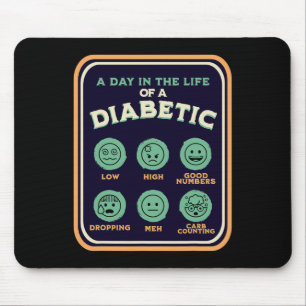 Tapis De Souris Type Un Diabète Par Jour Comme Diabétique Fun T1D