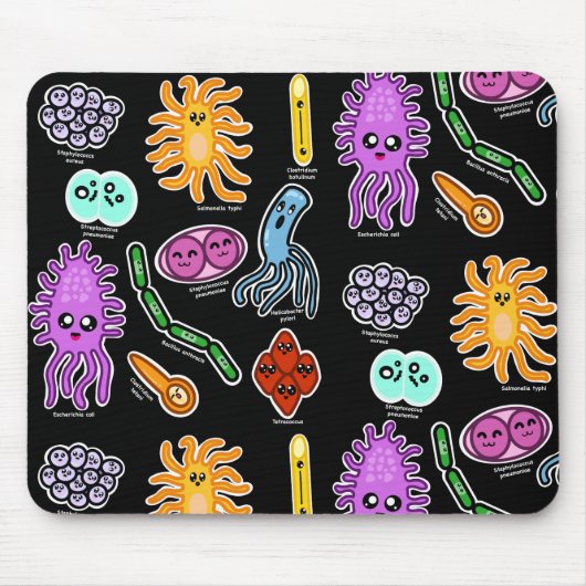 Tapis De Souris Types de bactéries (Devant)