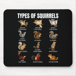 Tapis De Souris Types de écureuils Tableau d'identification Espèce