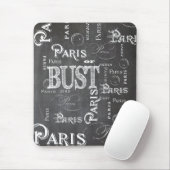 Tapis De Souris Typographie Calligraphie Paris France Tour Eiffel (Avec souris)