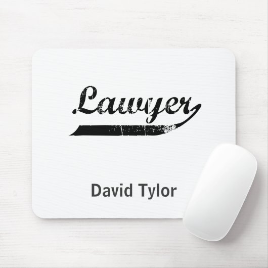 Tapis De Souris Typographie d'avocat (Avec souris)