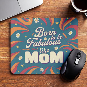Tapis De Souris Typographie de citation amusante de maman rétro vi