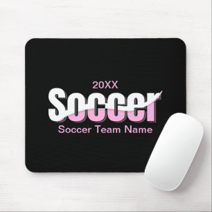 Tapis De Souris Typographie de football Art moderne Swish Abstrait