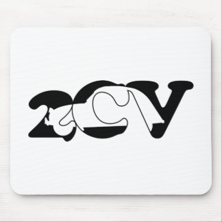 Tapis De Souris Typographie de l'ombre d'Oldtimer 2cv