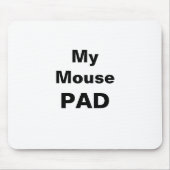 Tapis De Souris Typographie de ma souris Pad (Devant)