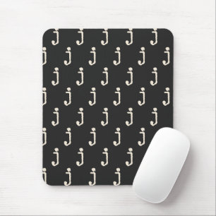 Tapis De Souris Typographie de machine à écrire à lettre de monogr