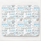 Tapis De Souris Typographie de plage (Devant)