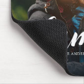 Tapis De Souris Typographie de script "famille" superposer photo p (Coin)
