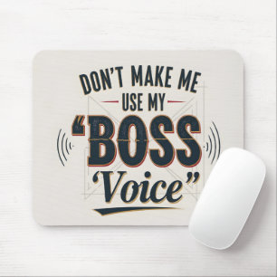 Tapis De Souris Typographie Décoration de Bureau Voix Humoristique