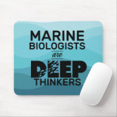 Tapis De Souris Typographie du biologiste marin (Avec souris)