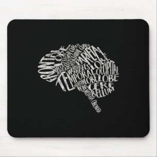 Tapis De Souris Typographie du cerveau Neuroscience infirmière Neu