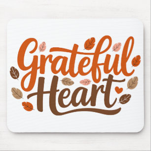Tapis De Souris Typographie du coeur gracieuse