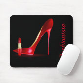 Tapis De Souris Typographie du rouge à lèvres (Avec souris)