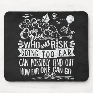 Tapis De Souris Typographie du tableau noir Citation motivationnel