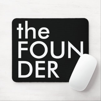 Tapis De Souris Typographie Gras FOUNDER Blanc Noir Executive