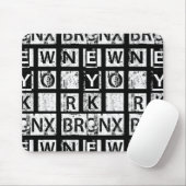 Tapis De Souris Typographie grunge de Bronx New York | (Avec souris)