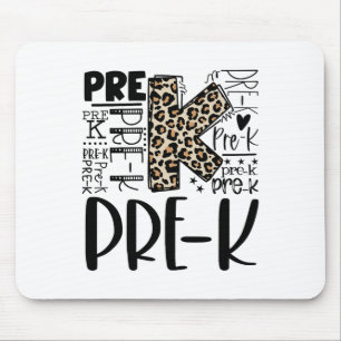 Tapis De Souris Typographie léopard Pré-maternelle À l'école Ensei