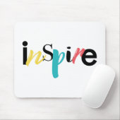 Tapis De Souris Typographie moderne, créative et joyeuse d'Inspire (Avec souris)