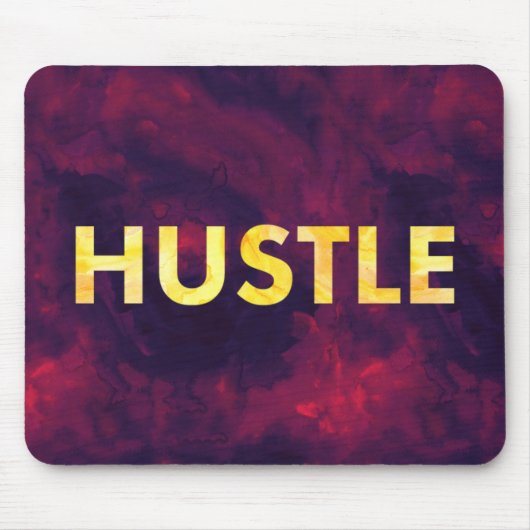 Tapis De Souris Typographie moderne Mousepad d'aquarelle de hâte (Devant)