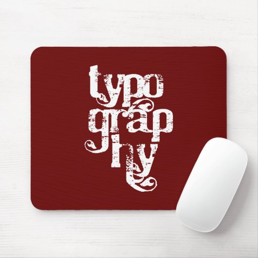 Tapis De Souris Typographie Mousepad (Avec souris)