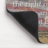 Tapis De Souris Typographie rustique 2ème amendement Drapeau améri (Coin)