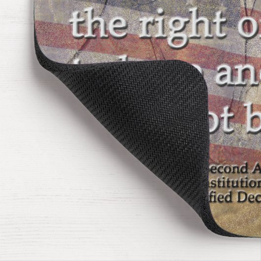 Tapis De Souris Typographie rustique 2ème amendement Drapeau améri (Coin)