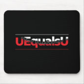 Tapis De Souris UEqualsU VIH Typographie indétectable Art (Devant)