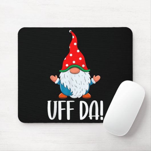 Tapis De Souris Uff Da Swediomte Gnome Christmas (Avec souris)