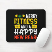 Tapis De Souris Ugly Christmas Gym Santa Werlifting (Avec souris)