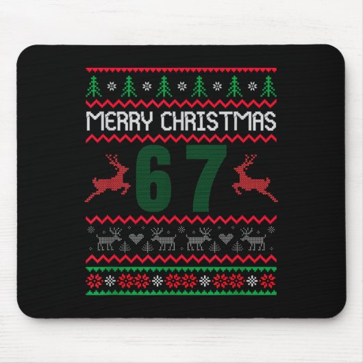 Tapis De Souris Ugly Christmas Sweater 67 Design (Devant)