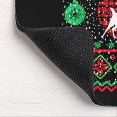 Tapis De Souris Ugly Christmas Sweater Design Plaid Reindeer (Coin)