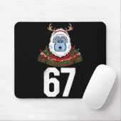 Tapis De Souris Ugly Christmas Sweater Yeti Gorilla Reindeer 67 (Avec souris)