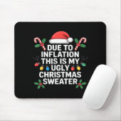 Tapis De Souris Ugly Christmas Sweaters Funny Due To Inflation (Avec souris)