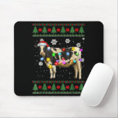 Tapis De Souris Ugly Cow Christmas Sweater Santa Hat And Light Up  (Avec souris)