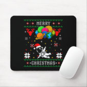 Tapis De Souris Ugly Merry Christmas Santa Hat Tree Astronaut Hold (Avec souris)