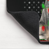 Tapis De Souris Ugly Xmas Dog Lights Santa Hat Blue Heeler Dog Chr (Coin)