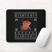 Tapis De Souris Ugly Xmas Sweater Style Cuttlefish Reindeer Christ (Avec souris)