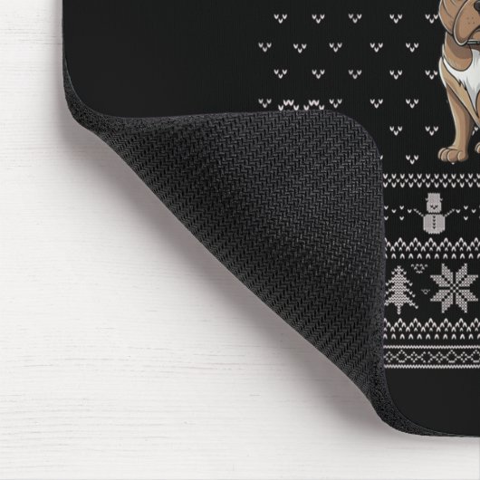 Tapis De Souris Ugly Xmas Sweater Style Frenchie Dog Reindeer Chri (Coin)