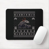 Tapis De Souris Ugly Xmas Sweater Style Komodo Dragon Reindeer Chr (Avec souris)