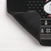 Tapis De Souris Ugly Xmas Sweater Style Swans Reindeer Christmas (Coin)